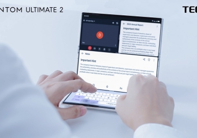 Tecno trình diễn điện thoại màn hình gập ba 10 inch